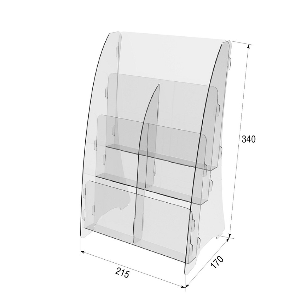 Підставка для буклетів EKOSTAR А4 4 євробуклета Київ - фото 3