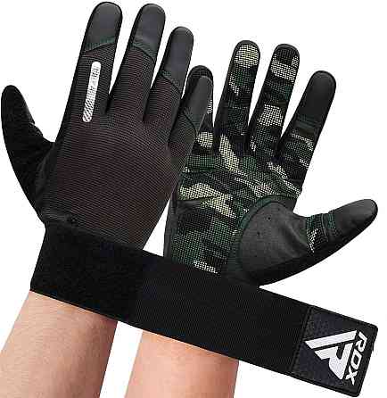 Рукавички для фітнесу RDX T2 Touch Screen Friendly Full Fingerf Army Green S Каменское