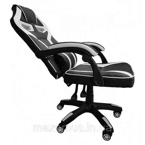 Геймерское раскладное кресло игровое для приставки профессиональное стул компьютерный Bonro B 8 2 7 белый Мостиска