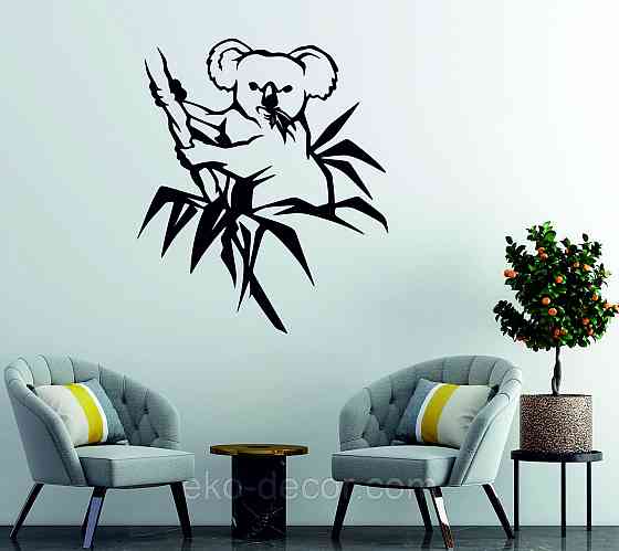 Декоративное настенное Панно «Коала»  Декор на стену 110*94 см, Черный Киев