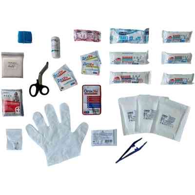 Автомобільна аптечка Poputchik -1 (АМА-1) згідно ДСТУ 3961-2000 футляр м&apos;який червоний 19х8 (02-021-М) Вінниця