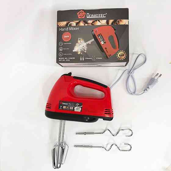 Міксер зі швидкостями і насадками DOMOTEC, Ручний міксер з насадками нержавіюча сталь FJ-68 Львів