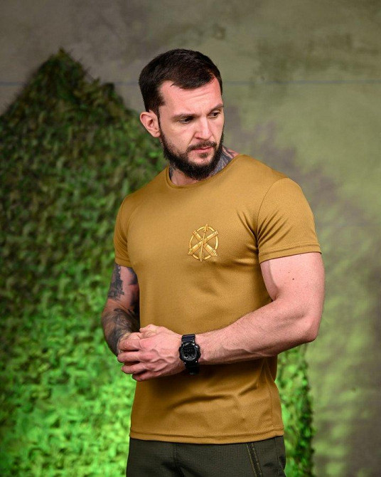 Тактическая потоотводящая футболка принт койот мужская сППОкій 52 Одесса - изображение 3