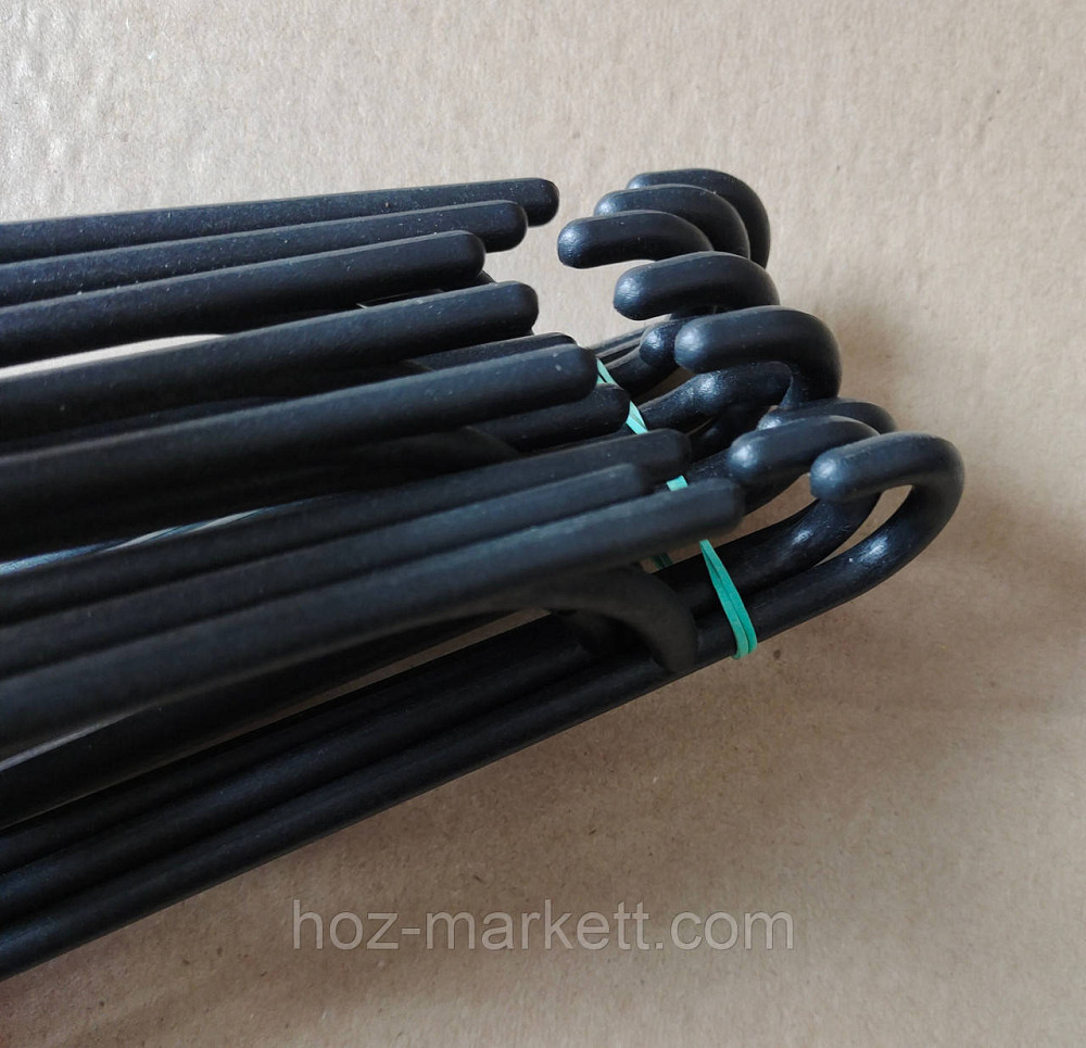 Дитячі вішалки плічка, тремпіль пластиковий із поворотним гачком чорний 32 см 10 шт. уп Польща Харків - фото 7