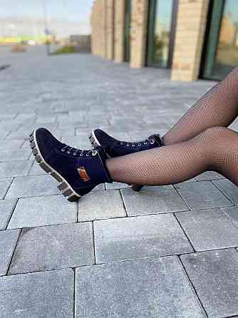 Stepter Черевики жіночі Stepter сині нубук з натуральною шерстю зимові 38р. 40р. (2218) Коломыя