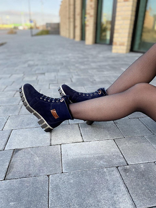 Stepter Черевики жіночі Stepter сині нубук з натуральною шерстю зимові 38р. 40р. (2218) Коломыя - изображение 2