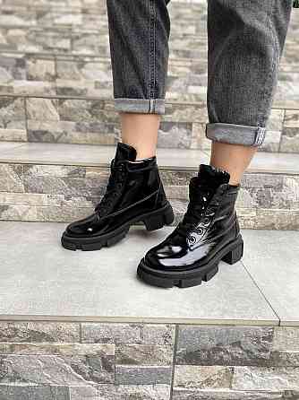 Черевики жіночі ARLEN чорні шкіра лакована зима 36-40 (БК-16 /1437 4202) Коломыя