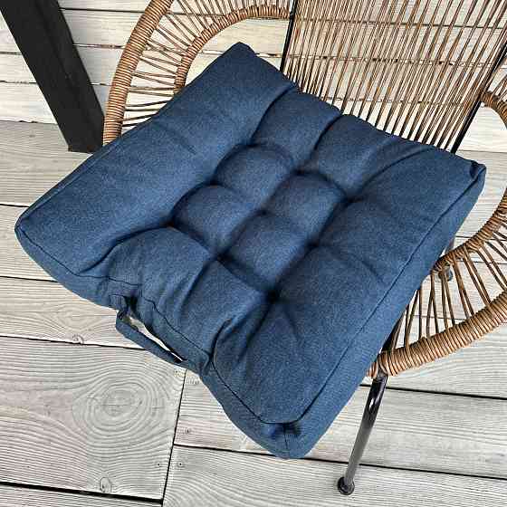 Подушка для стільців (50x50х8 см) Decorator Sawana колір темно-синій 84-148 Київ