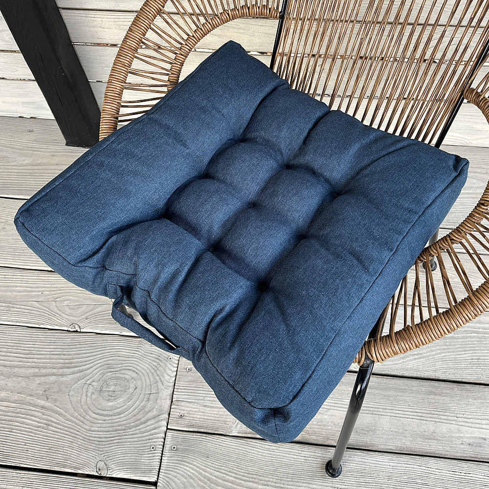 Подушка для стільців (50x50х8 см) Decorator Sawana колір темно-синій 84-148 Київ - фото 1