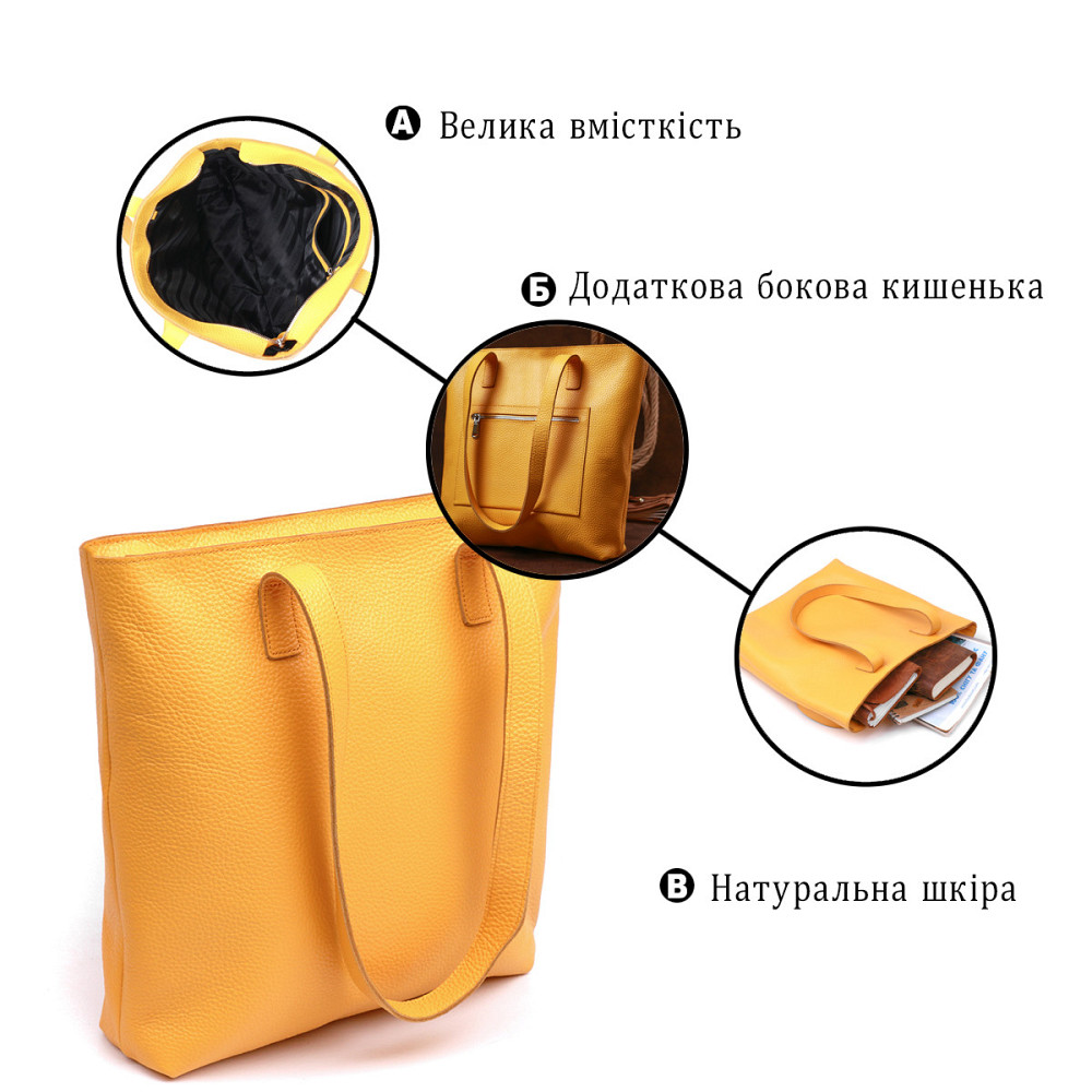 Стильна жіноча сумка Shvigel 16358 Жовтий Київ - фото 4