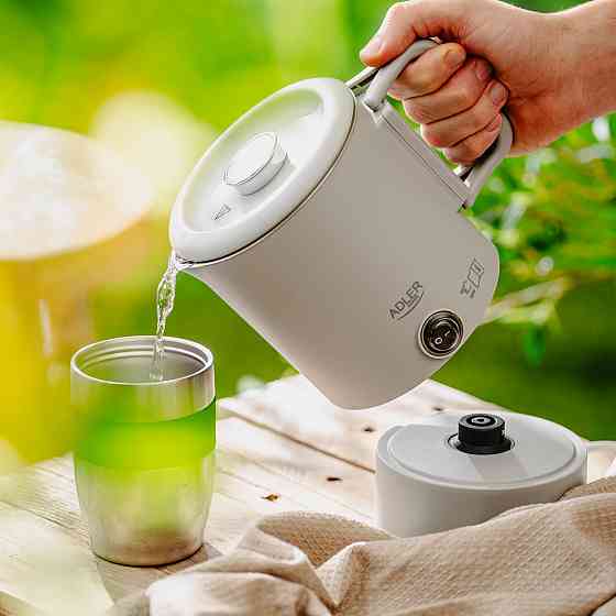 Електрочайник Adler AD 1388g дорожній 650Вт/ 0.8л/ подвійні стінки/ автовимкнення/сірий Вінниця