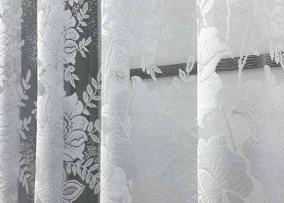 Тюль VR-Textil 696т Жакард Білий 400х120 см (42-0861) Київ