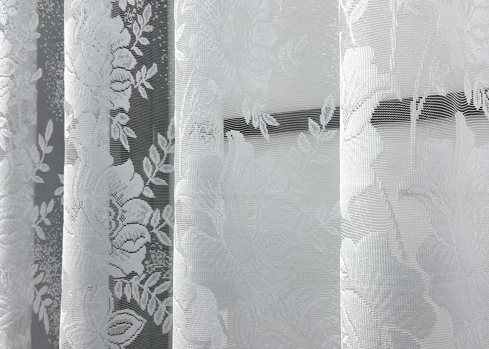 Тюль VR-Textil 696т Жакард Білий 400х120 см (42-0861) Київ - фото 4