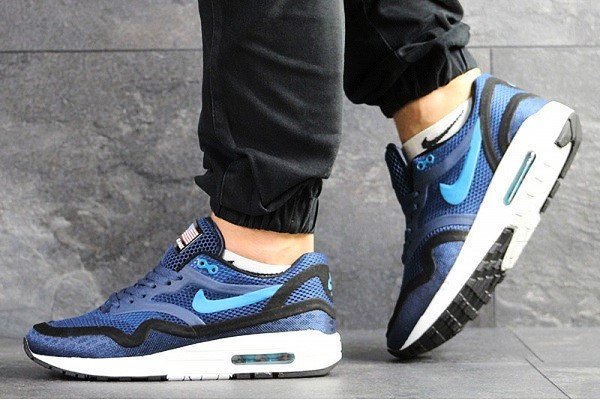 Чоловічі Кросівки Nike Air Max 90 Сині Найк Ткани (розміри: 41,42,43,44,45) Відео Огляд Дніпро - фото 3