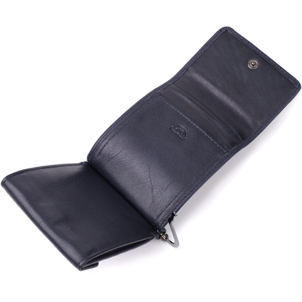 Вертикальный мужской зажим из зернистой натуральной кожи Tony Perotti 20862_1 (3595 navy) Синий Киев - изображение 8