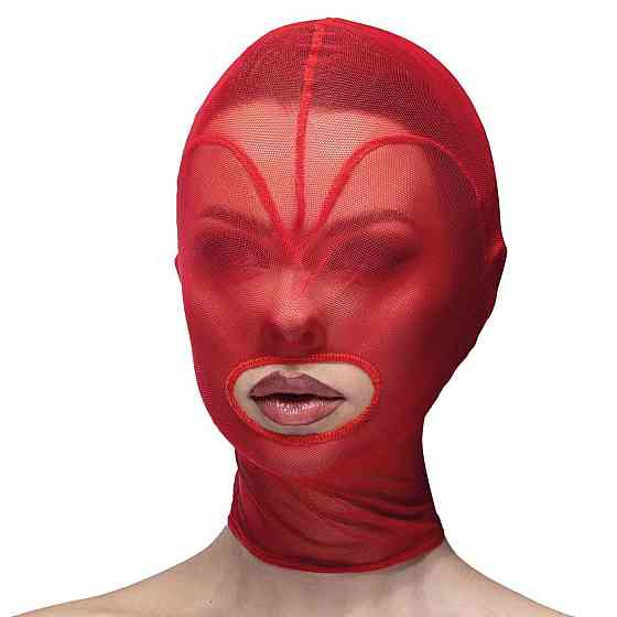 Маска серце сітка з відкритим ротом Feral Feelings - Hearts Mask Red/Red Sex Aura Київ