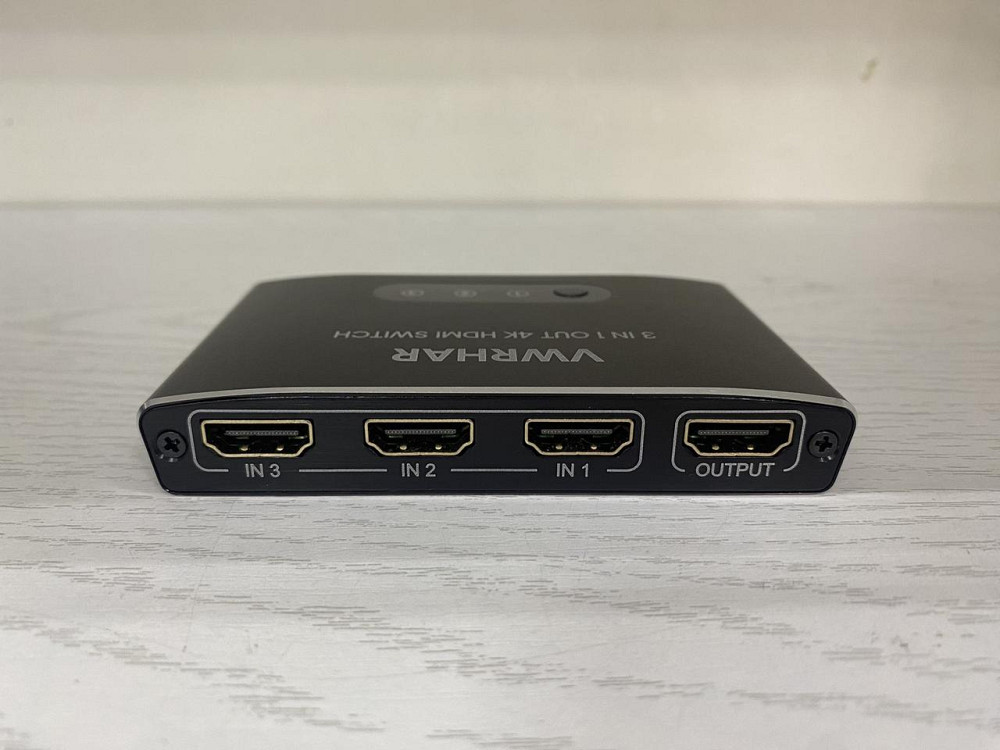 Перемикач HDMI Switch VWRHar 3 в 1 вихід 4K UHD, алюмінієвий комутатор із ручним керуванням та USB-живленням [Б/В] Київ - фото 8