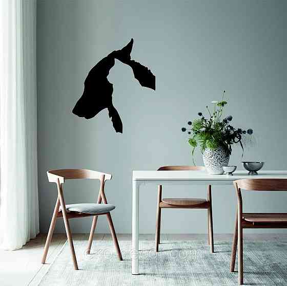 Декоративне настінне Панно «Кіт та Собака», Декор на стіну 90*78 см, Чорний Київ