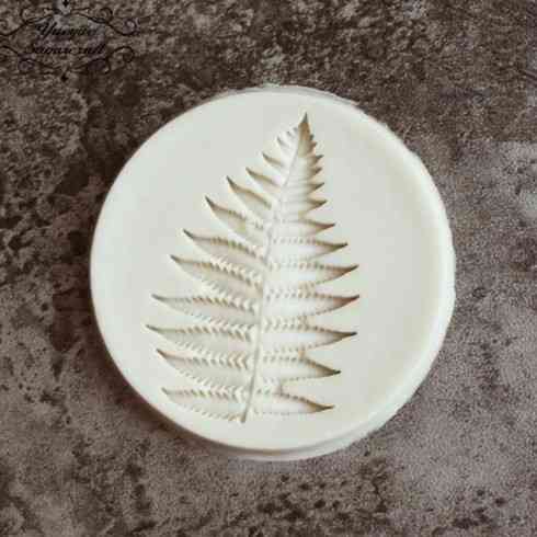 Молд силіконовий Папороть 55 мм сірий Київ