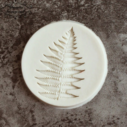 Молд силіконовий Папороть 55 мм сірий Київ - фото 4