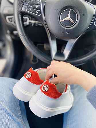 Abbi Кеди жіночі ABBI 21600 білий/червоний (весна-осінь, шкіра натуральна) (2724) лише 37р. Коломия