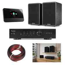 Колонка  Kompletny zestaw HiFi: 2x kolumna pasywna , wzmacniacz, Радіотюнер WIFI Київ