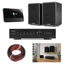 Колонка  Kompletny zestaw HiFi: 2x kolumna pasywna , wzmacniacz, Радіотюнер WIFI Київ - фото 1