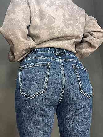 Джинсы женские Vanver 8003-8026 MOM jeans с резинкой на талии увеличенные размеры стрейчевые высокая Одесса