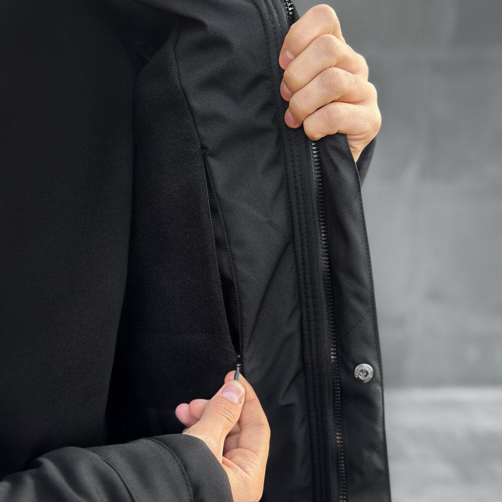 Парка чоловіча зимова з капюшоном Pobedov Seniora Udacha Gray Київ - фото 5