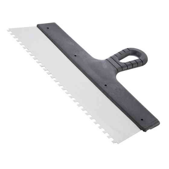 Шпатель із нержавіючої сталі, 350 мм, зуб: 6×6 мм INTERTOOL KT-2356 Київ