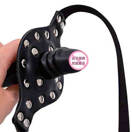 Страпон на лицо и в рот - 13 *3,5/5*3,5 см - Черный Винница