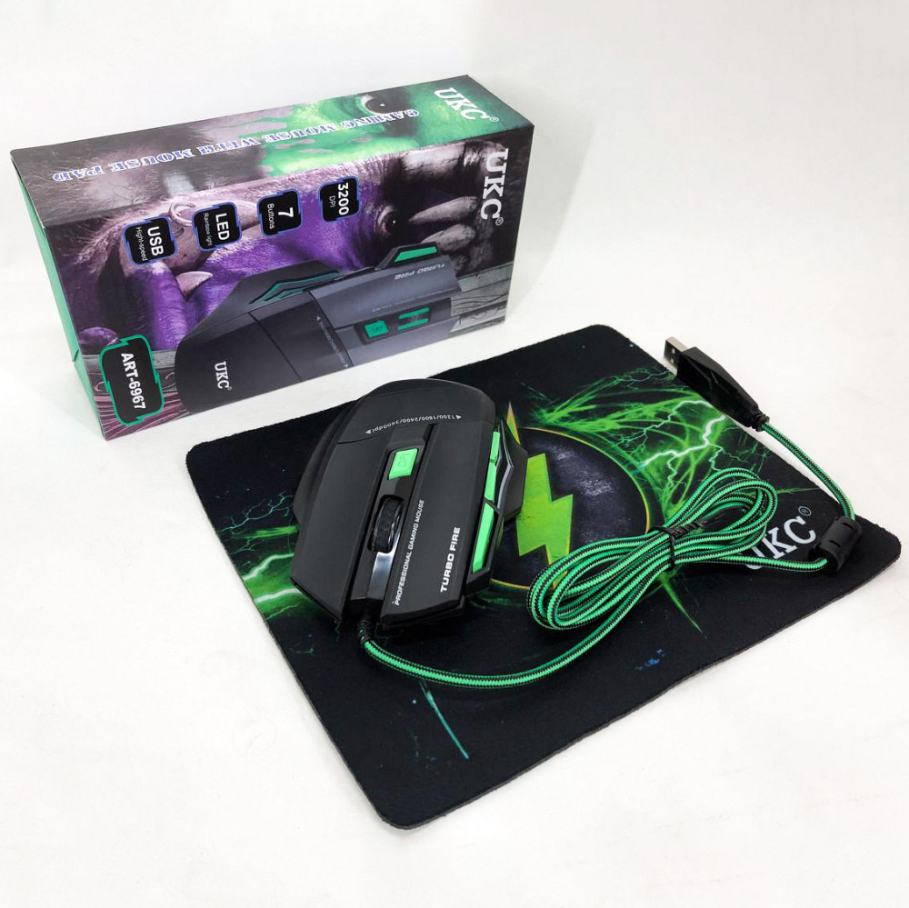 Мишка провідна ігрова UKC 6967 з килимком LK-29 Львів - фото 9