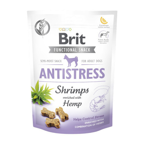 Функціональні ласощі для собак Brit Care Functional Snack Antistress Shrimps з креветками, 150 г Київ - фото 1