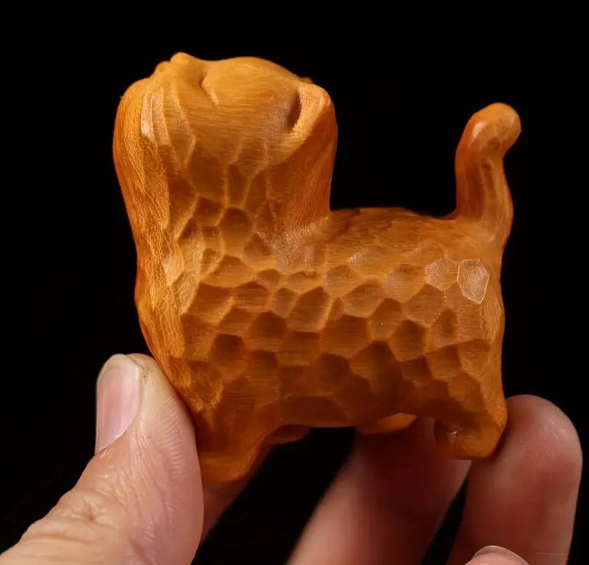 Деревянная фигурка кота из самшита. Современный, игривый и милый оберег в виде кота. Киев - изображение 4