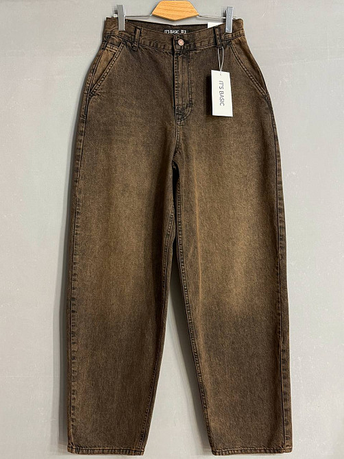 Джинси жіночі Its Basic 2952-4 skater fit з косими кишенями коричневі, коричневий, 36, 36, 75 см, 105 см Київ - фото 13