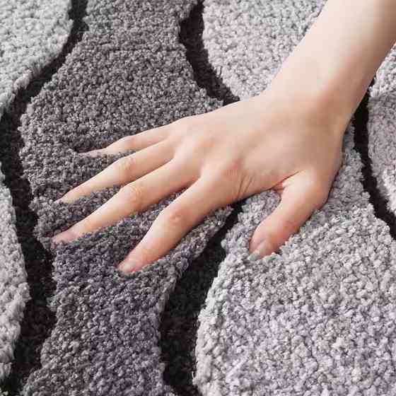 Коврик для ванной и душа коврик для ног в ванную комнату,микрофибра,атискользящий 50х80 см,серые волны Кам'янець-Подільський