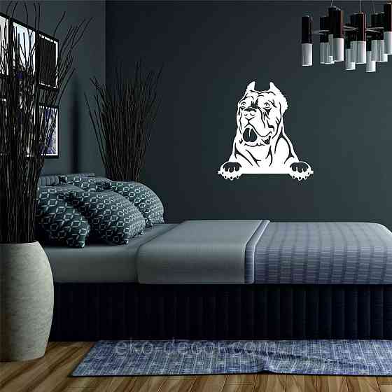 Декоративне настінне Панно «Кане-корсо», Декор на стіну 90*86 см, Білий Київ