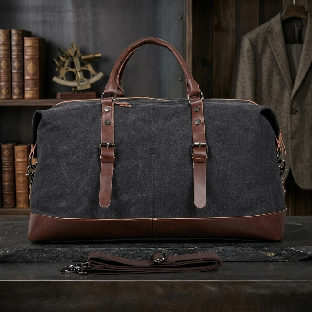 Сумка дорожная Vintage 14581 Серая Киев - изображение 14