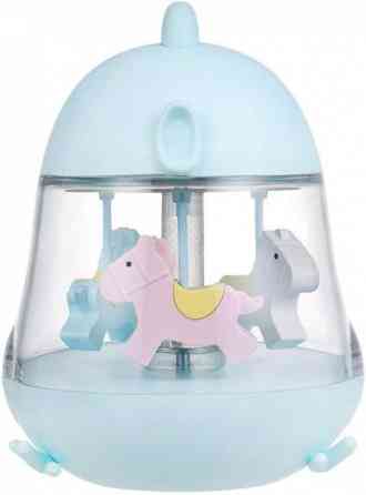 Музыкальный Ночник аккумуляторный Цыпленок Карусель (Голубой) Винница