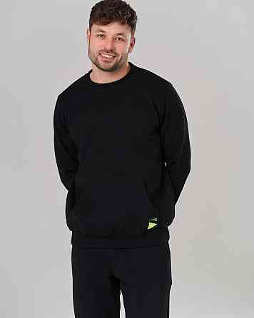 Чоловічий теплий костюм зі штанами чорний — Байка — однотонний Tom John 93401 XL Київ