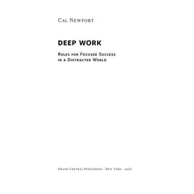 Книга Зосереджена робота. Правила концентрації в шаленому світі - Кел Ньюпорт Наш Формат (9786178434007) Винница