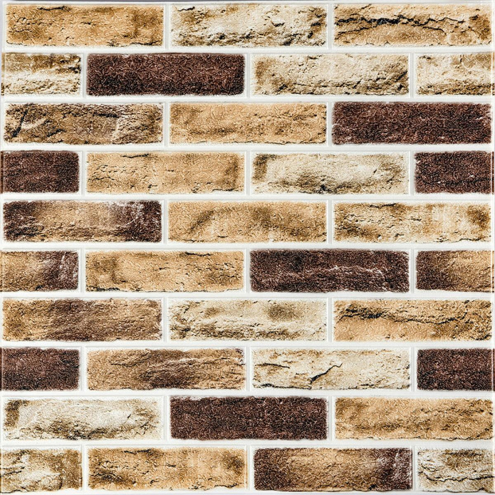 Самоклеющаяся 3D панель 700x700x4мм Клинкер песочный кирпич (415) SW-00000770 Киев - изображение 1