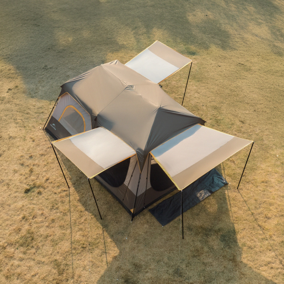 Намет шестимісний Naturehike Cape 8.4 CNK2450WS050 з швидким розкриттям, сіро-коричневий Київ - фото 7