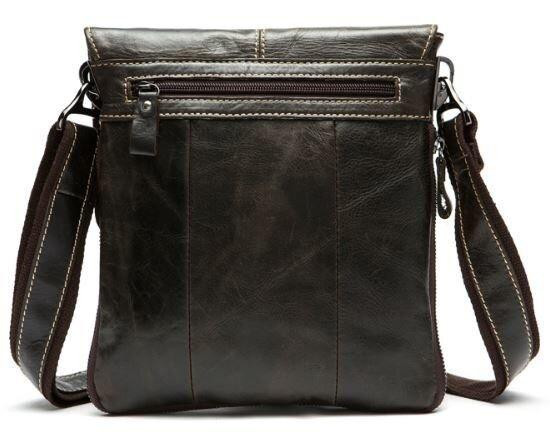 Кожаный мужской мессенджер Vintage 14849 Коричневый Киев - изображение 5