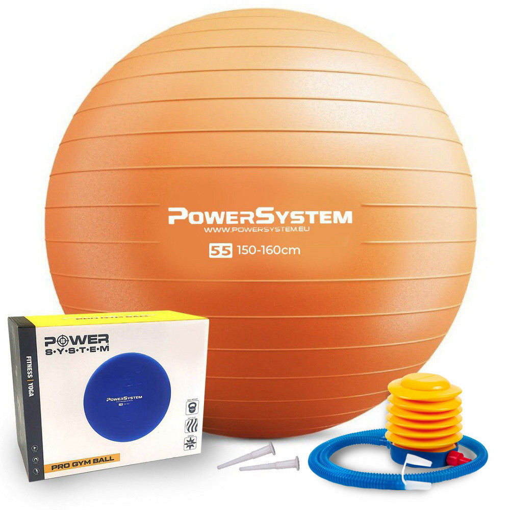 М'яч для фітнесу (фітбол) Power System PS-4011 Ø55 cm PRO Gymball Orange Каменское - изображение 1