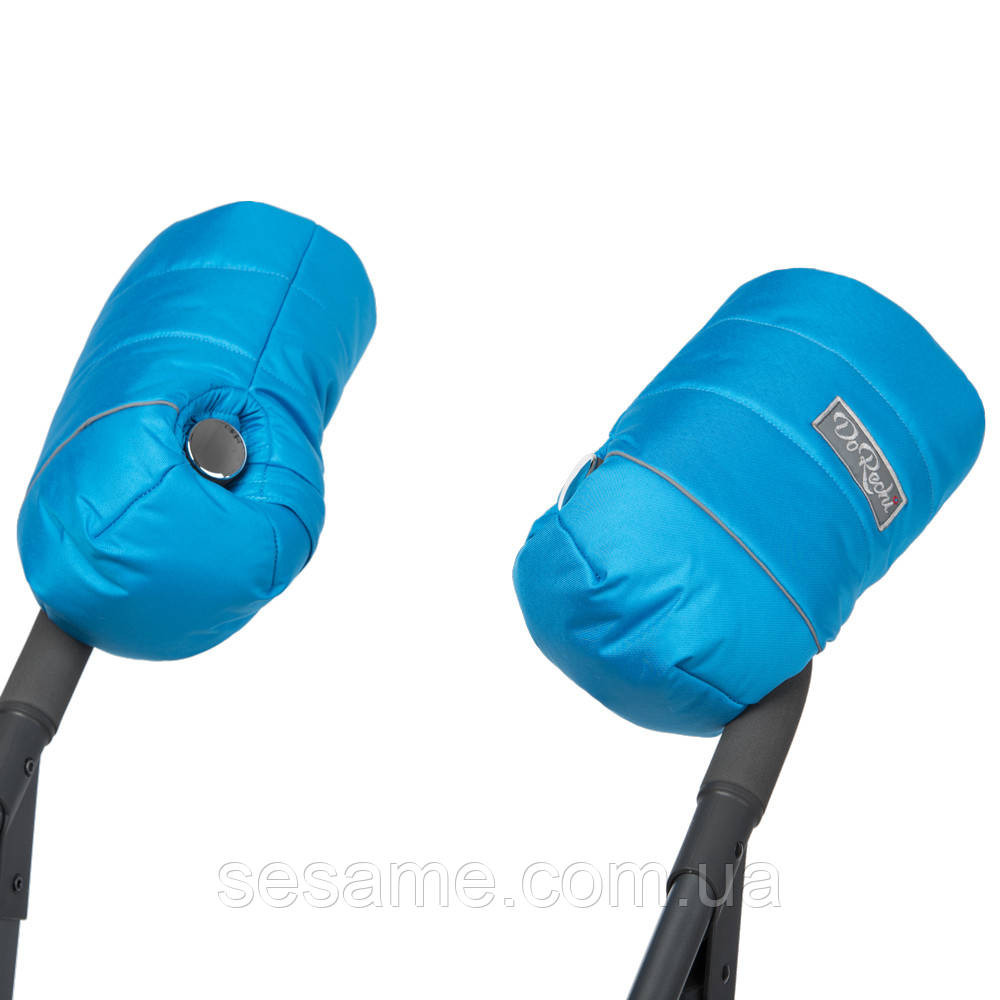 Муфта на натуральной овчине Голубая Харьков - изображение 1