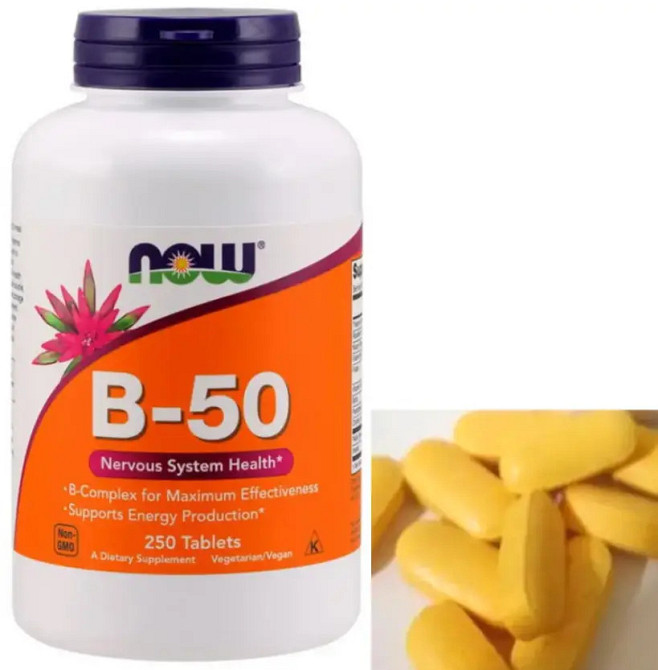 Витамины NOW B-50 250 TAB Луцк - изображение 3