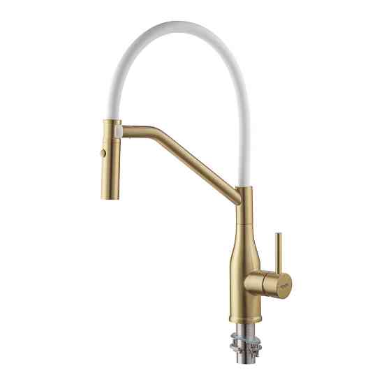 Кухонный смеситель Koer KI-70026-12 с белым силиконовым изливом (KR5212) Харьков