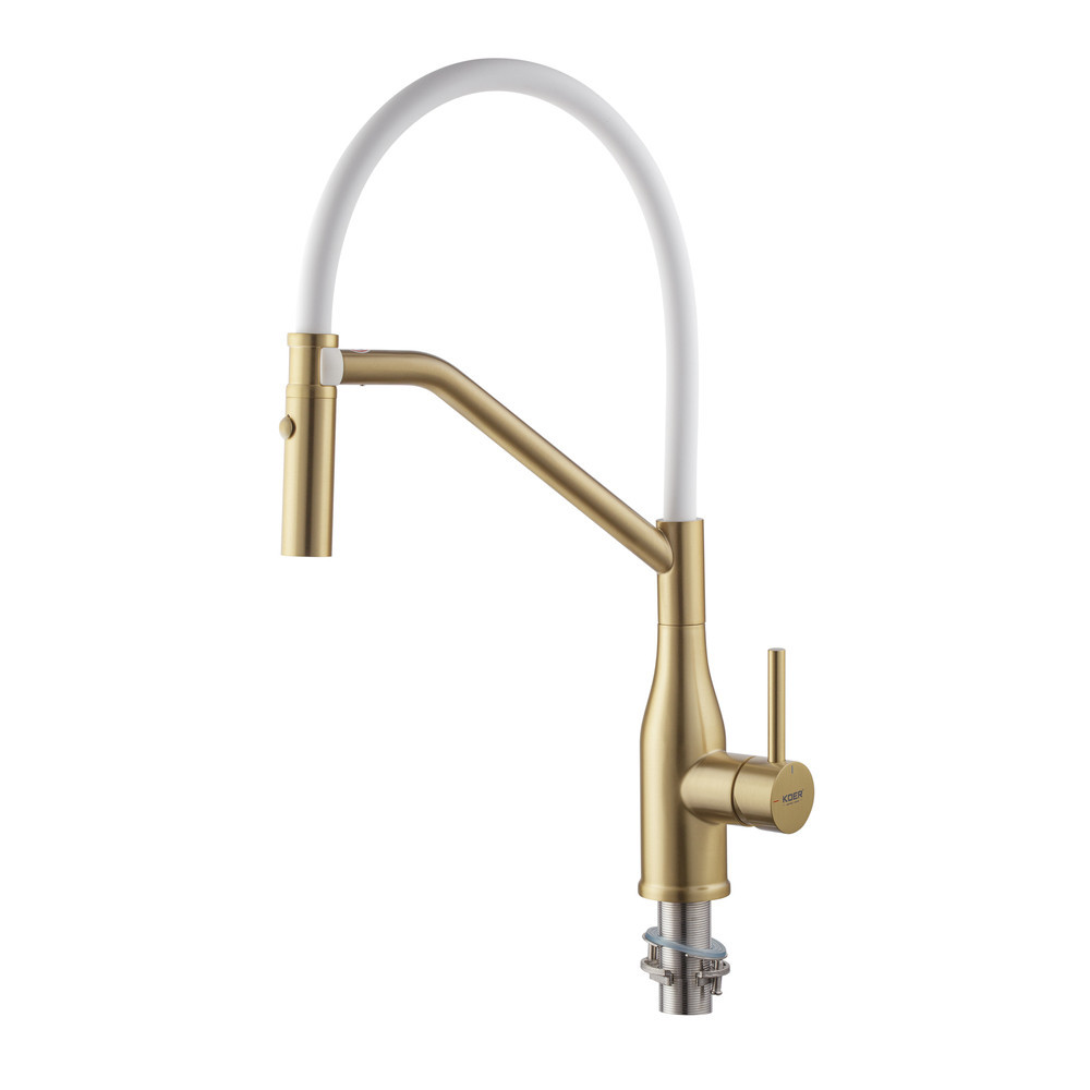 Кухонный смеситель Koer KI-70026-12 с белым силиконовым изливом (KR5212) Харьков - изображение 6