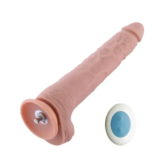 Фалоімітатор 11.8″ з вібрацією для секс-машин Hismith Silicone Dildo with Vibe, KlicLok, пульт ДК Львів